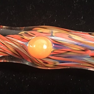 Vibrantly Colored Glass Chillum Glass