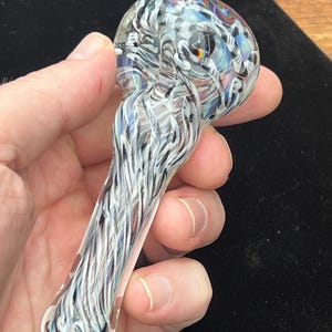 Floyd Themed Inside Out Glass Pipe Spoon with Custom Prism Murine
