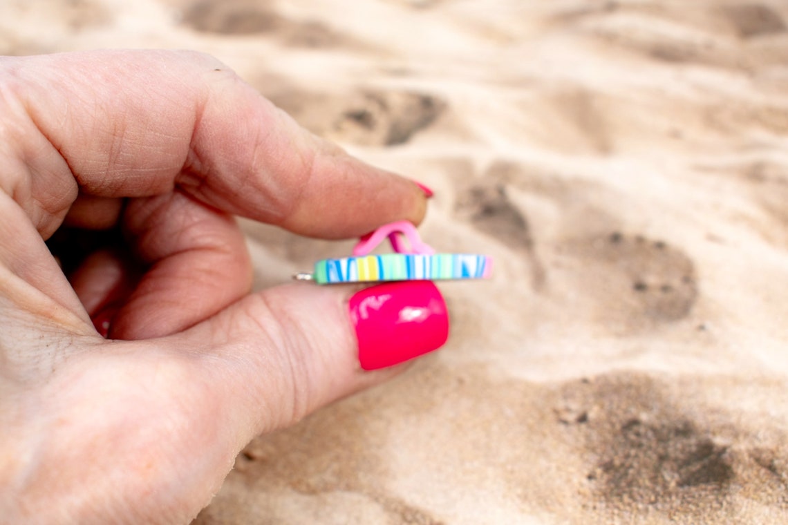 Flip Flop Earring and Necklace Set. Summer Charm Jewelry. | Etsy