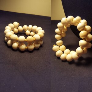 Chunky Cream - Memory Wire Armband