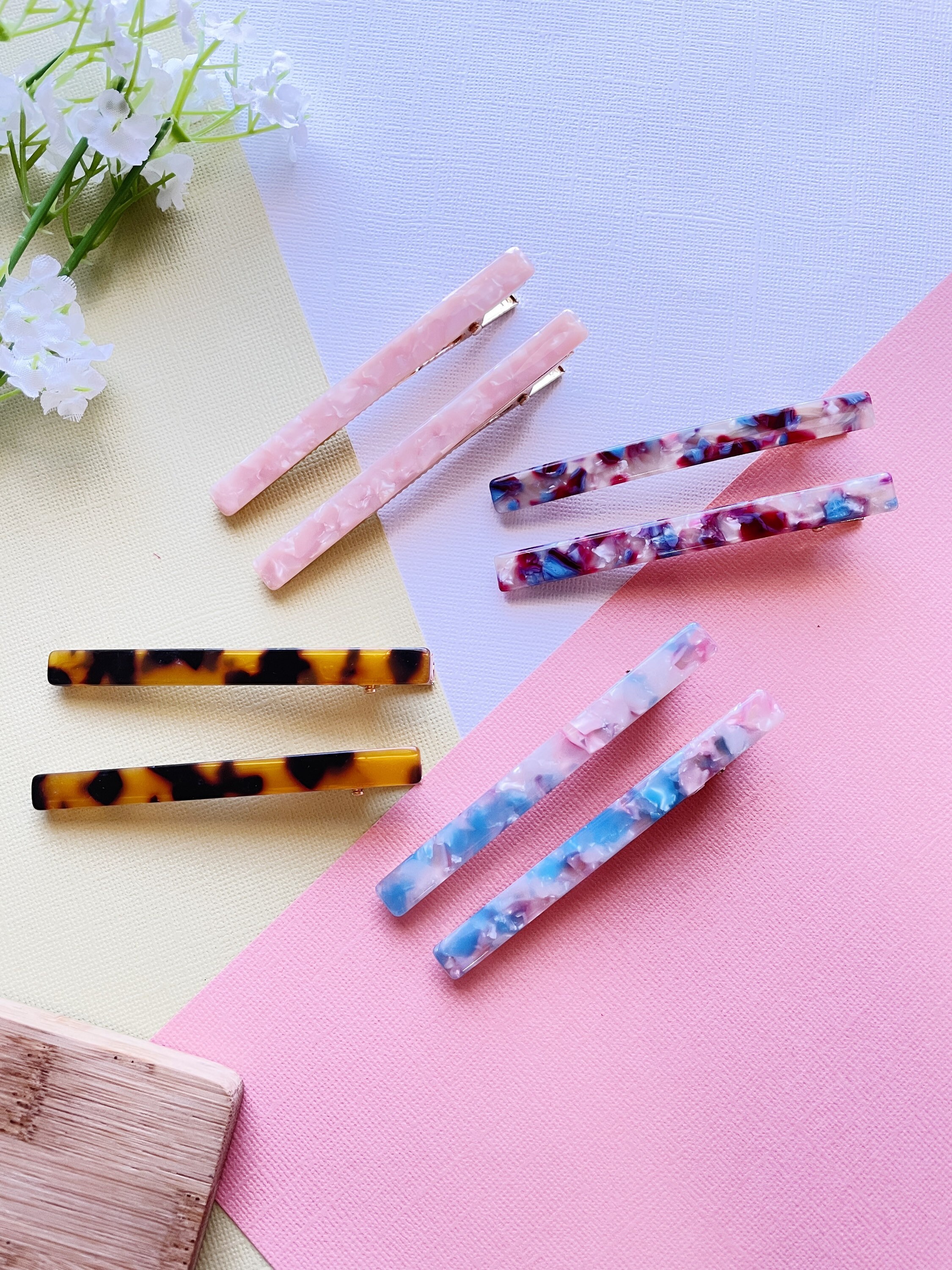 Acetate Hair Clips Semicircular Half Moon Shape Tortoiseshell Hair Clips Brown Red Purple Clips Korean Hair Accessories Accessories Hair Accessories Valresa Com