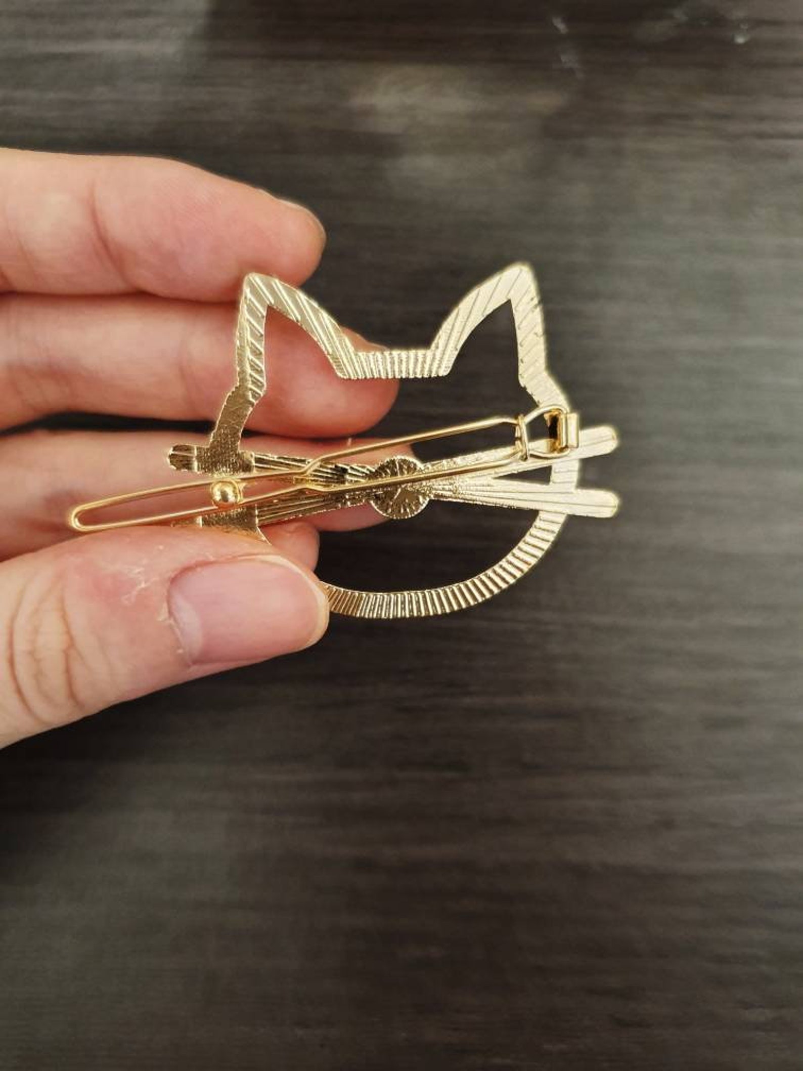 CATS Cat hair clip with pearls Kawaii barrette clips Etsy