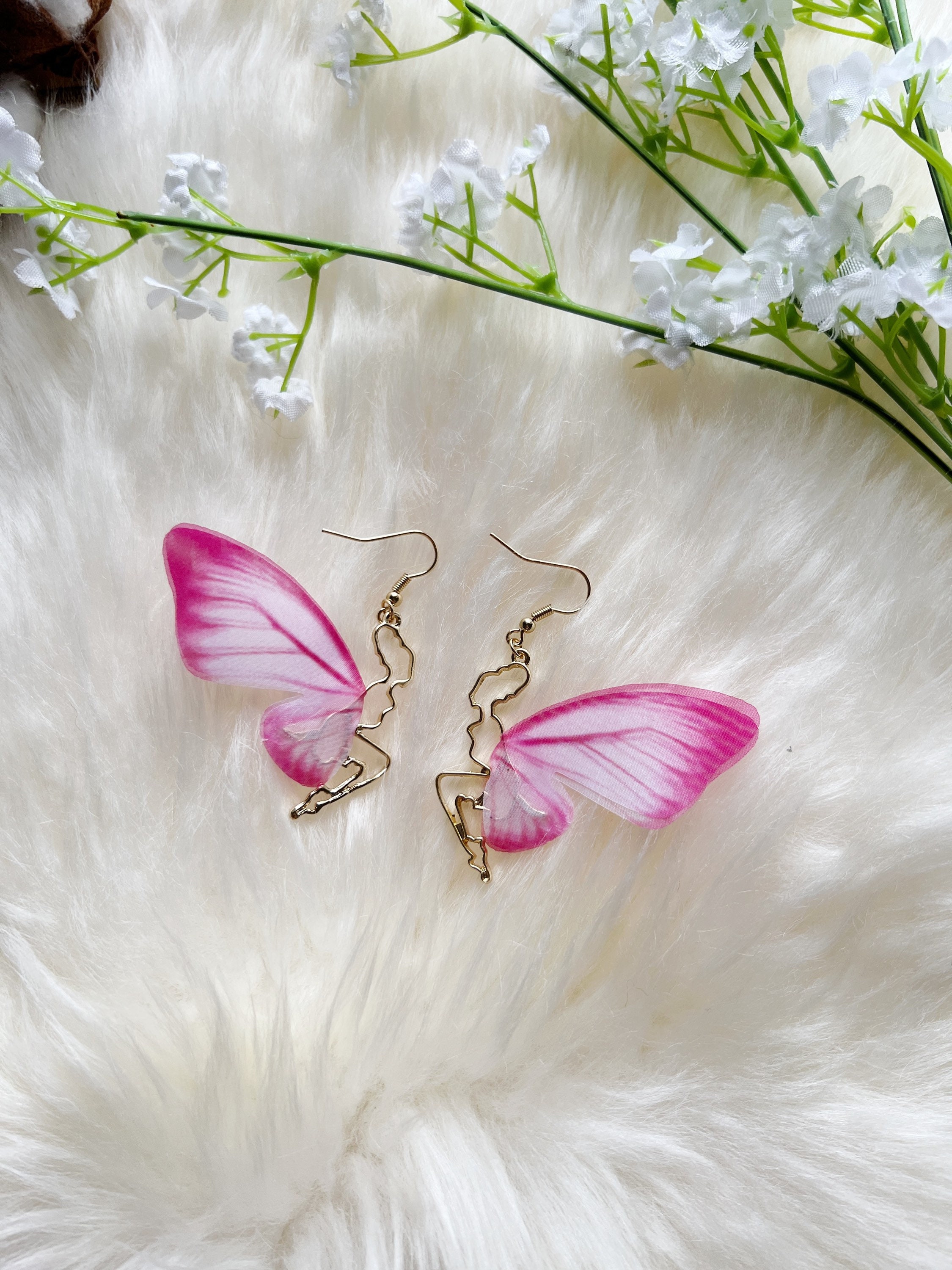 Aurora Iridescent Butterfly Dragon Wing Ear Cuffs – AirPlantNina