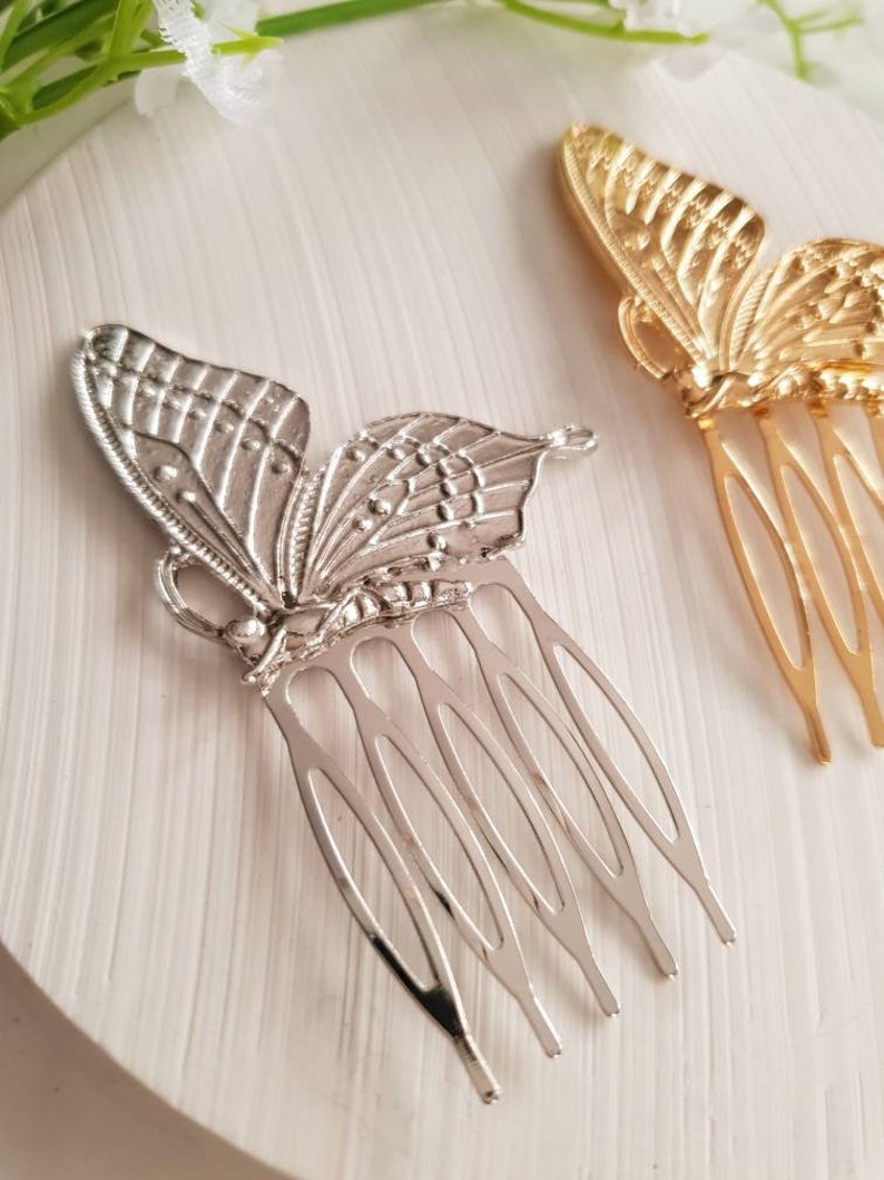 Gold Hair Comb With Butterfly Wings Korean Hair Accessories - Etsy ...