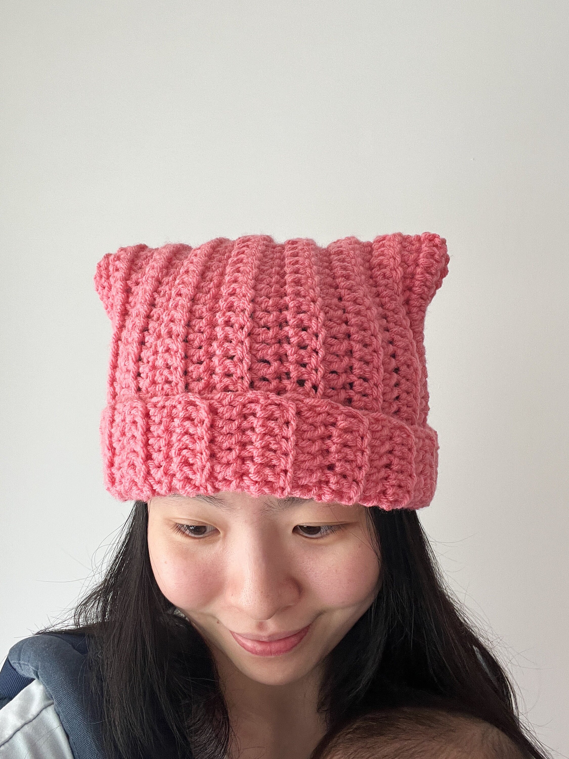 Crochet Cat Ear Beanie Kitten Head Hat 