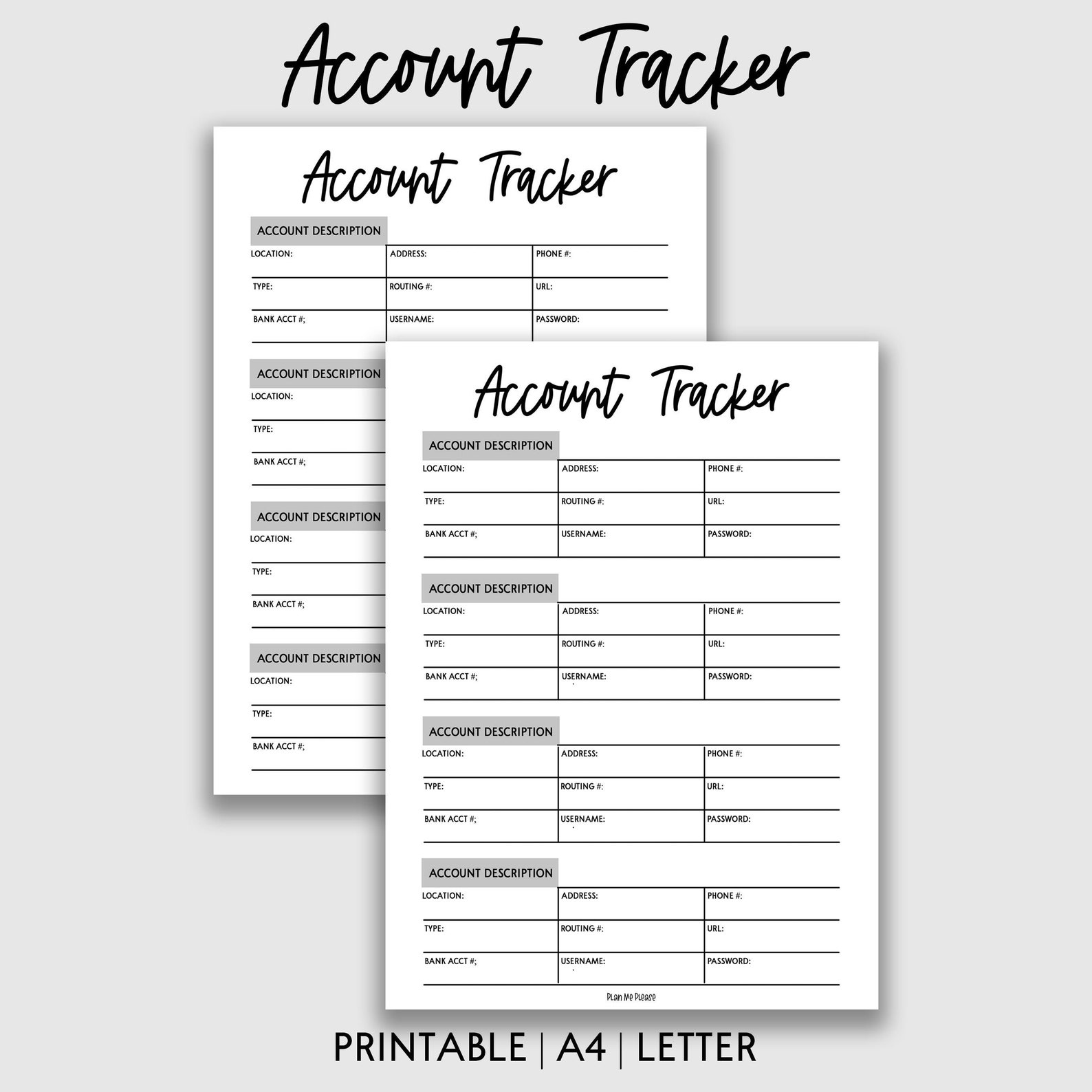 bank account tracker printable bank account tracker printable