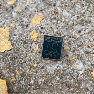 Vintage NBC Sports Moscow 1980 enameled pin