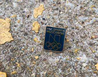 Vintage NBC Sports Moscow 1980 enameled pin