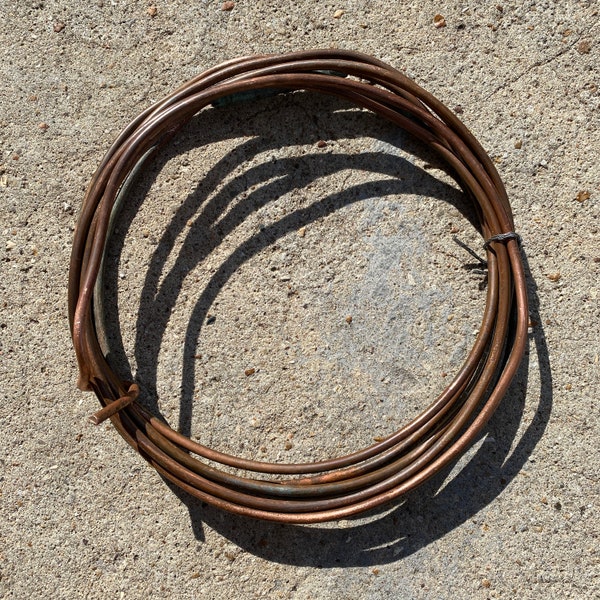 12’ of 12 gauge heavy Copper wire for repurpose jewelry making and repairs architectural salvage