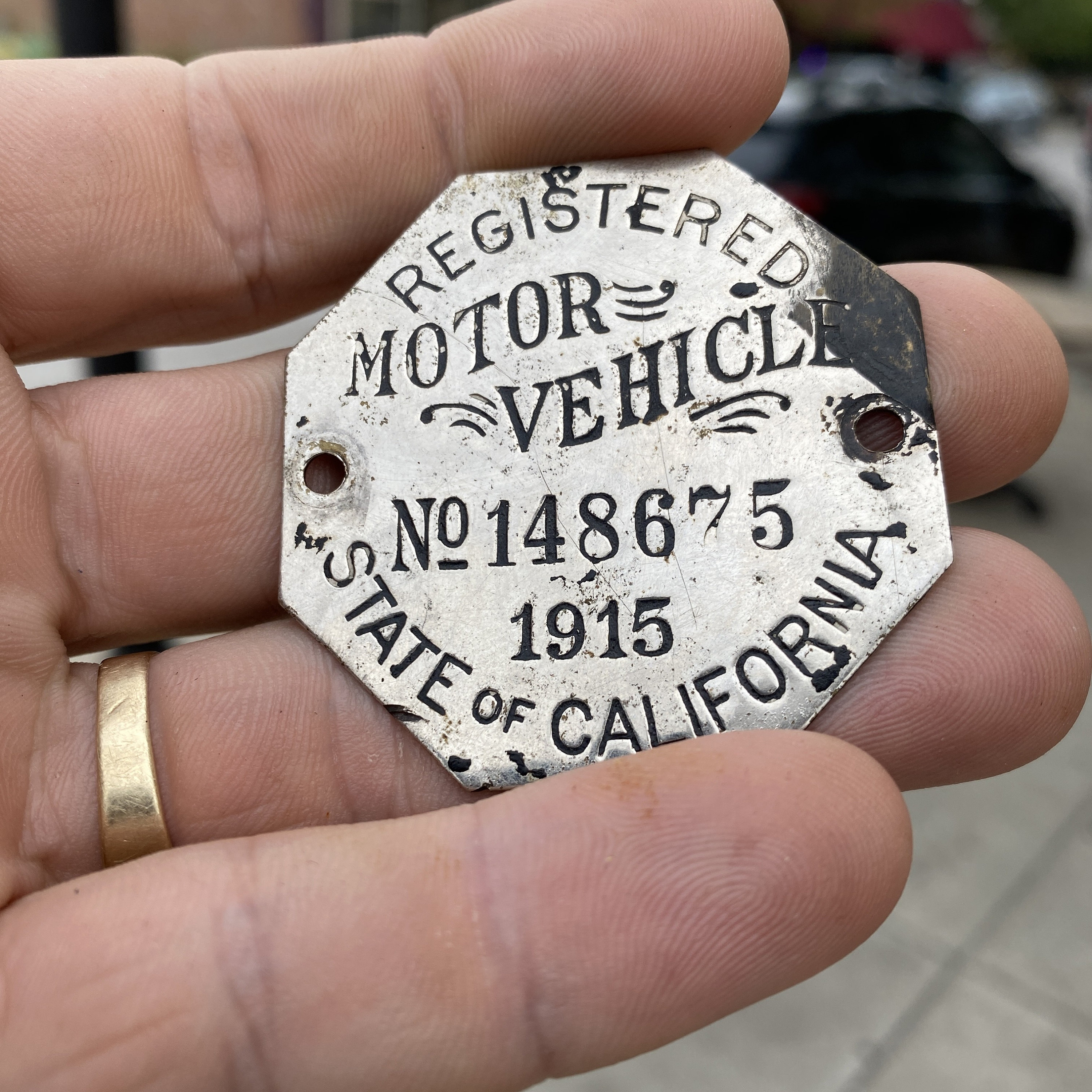 1915 California Motor Vehicle Registration Tag Etsy
