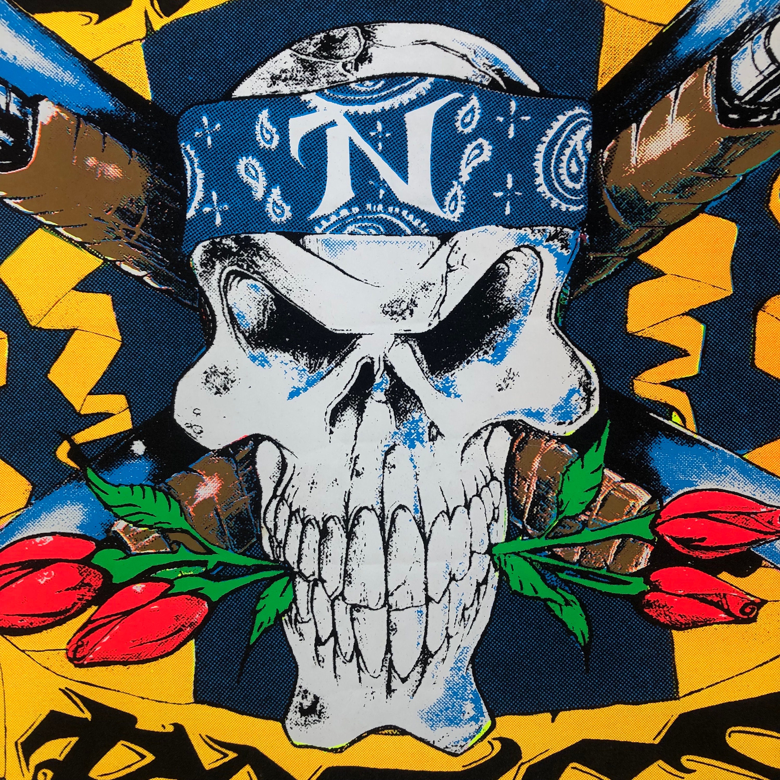 Vintage Felt Blacklight Guns N Roses Poster - Etsy