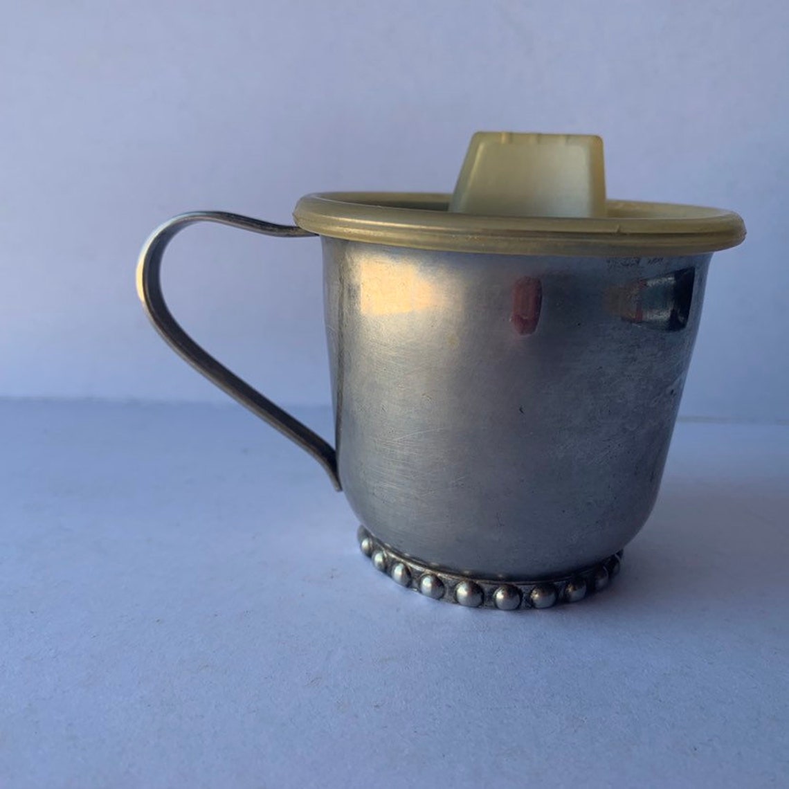 TOWLE silver plated baby cup with plastic lid no monogram Etsy