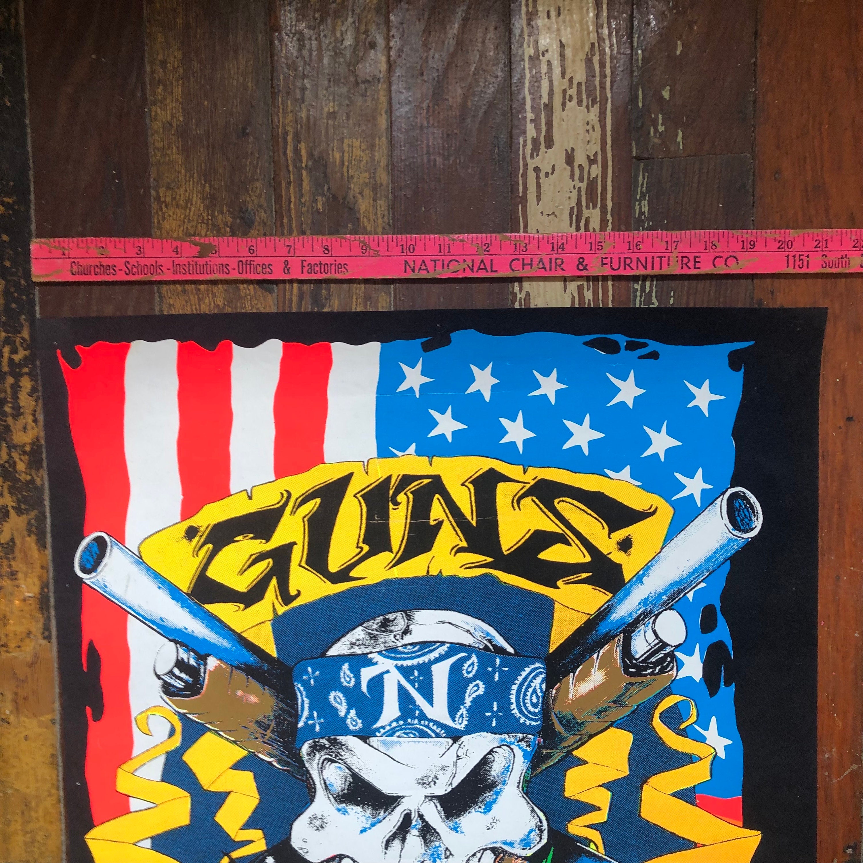 Vintage Felt Blacklight Guns N Roses Poster - Etsy