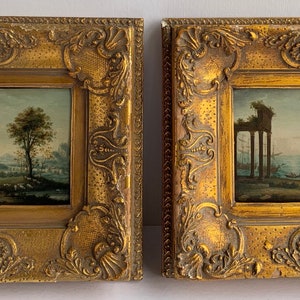 Pair of 17th Century paintings of classical themes attributed to Cornelis Van Poelenburgh