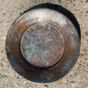 Vintage hand hammered tinned copper bowl