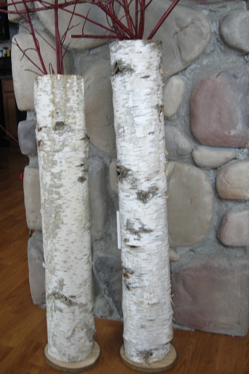 CUSTOM White Birch Floor Vases Etsy New Zealand