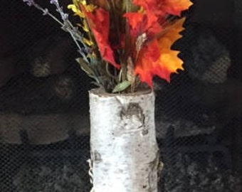 CUSTOM  white birch floor vases