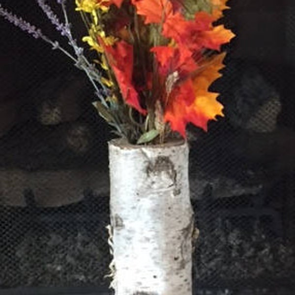 CUSTOM  white birch floor vases