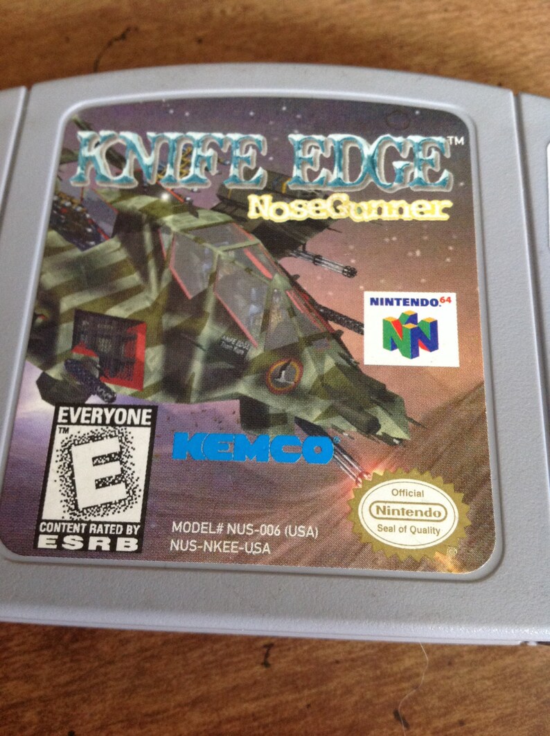 Nintendo 64 Game Knife Edge Nose Vintage Nintedo games Etsy