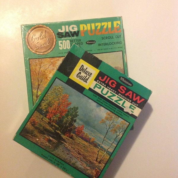 Reserved***** DO NOT BUY*****500 piece jigsaw puzzle, scroll cut puzzle, deluxe guild puzzle, fall puzzle, Browns greens