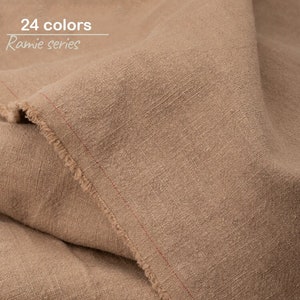 24 Colors 100% Ramie Fabric Thick Solid Ramie Flex For Garmert- 1/2 yard