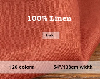 120 Colors 100% Linen Fabric Pure 100 Linen, Eco Friendly Fabric - 1/2 yard