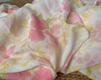 100% Ramie Fabric Light Flower Flower Ramie For Summer Dress Blouse