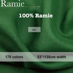 170 Farben 21S 100% Ramie-Gewebe Hanf-Leinen-Umweltfreundlicher Stoff - 1/2 Yard
