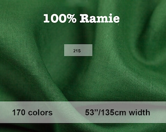 170 Colors 21S 100% Ramie Fabric Hemp Linen Eco Friendly Fabric - 1/2 yard