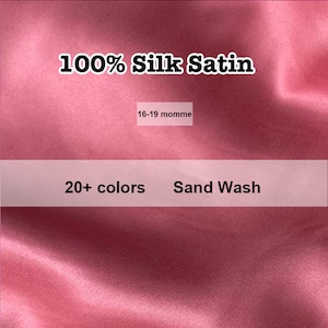 30+ Colors- Sandwashed 16-19 Momme 100% Silk Heavy Crepe De Chine Fabric Solid