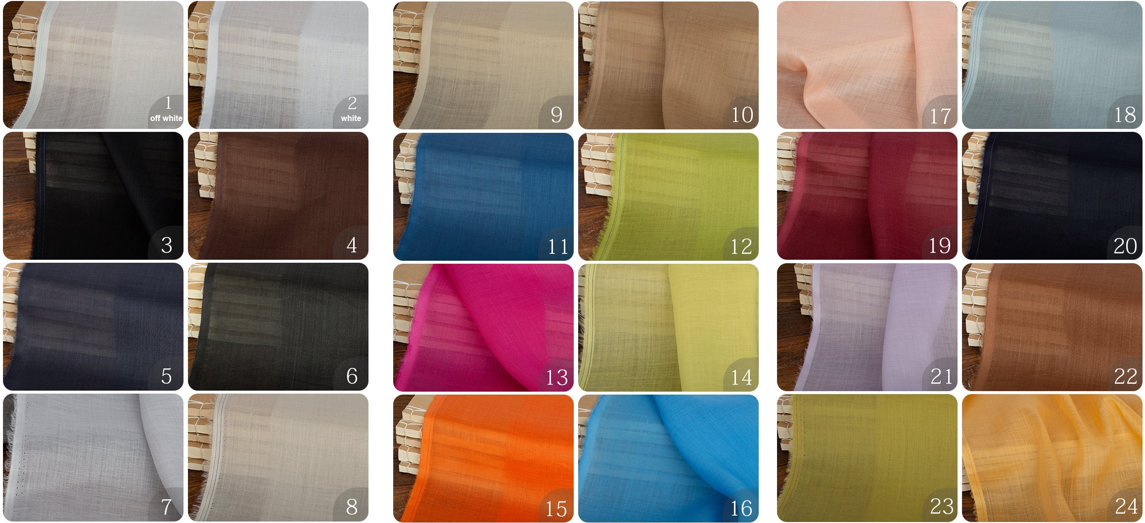 100% Ramie Fabric - Lightweight Hemp Linen, Summer Clothing (1/2