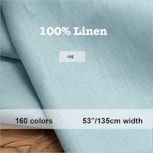160 Colors 14S 100% Linen Fabric Pure 100 Linen, Eco Friendly Fabric - 1/2 yard
