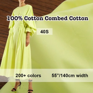 200+ Colors 40S 100% Combed Cotton Fabric - 1/2 yard