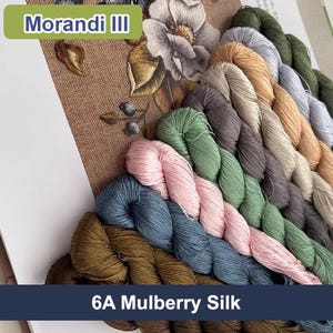 Pure silk thread for embroidery, Morandi III Shades Silk Embroidery Thread, Hand Dyed Embroidery Thread