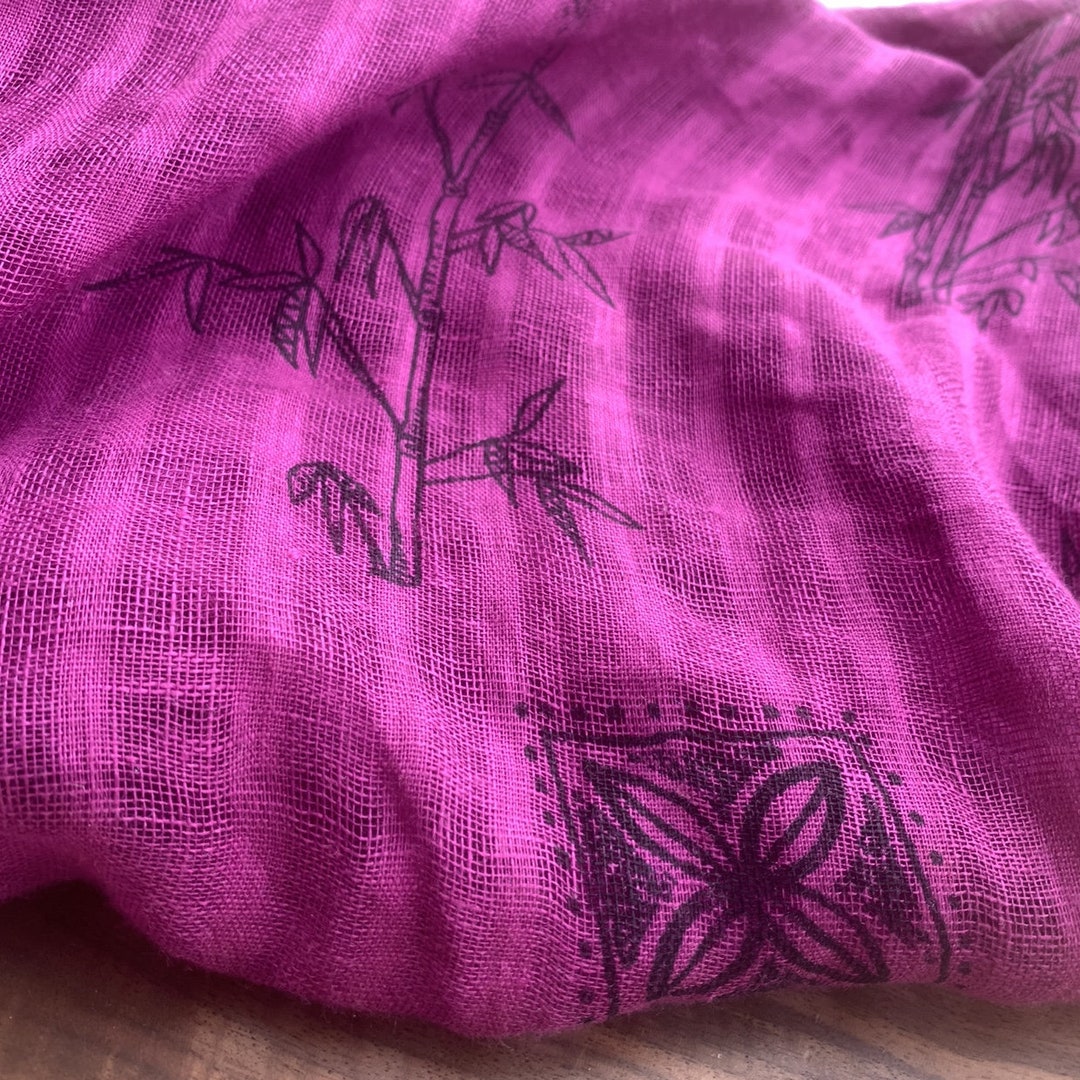 Purple Rosy Linen Gauze Fabric for Summer Dress & Home Textile 1/2 Yard Etsy