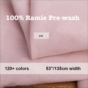 120+ Farben 21S 100% Ramie-Stoff Vorgewaschen - 1/2 Hof