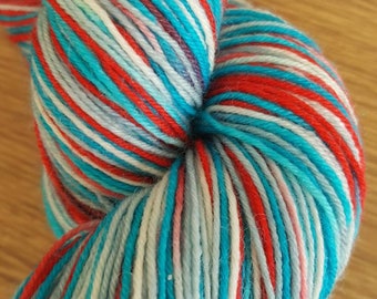 100g 4 Ply BFL/Nylon Hand Dyed Sock Yarn