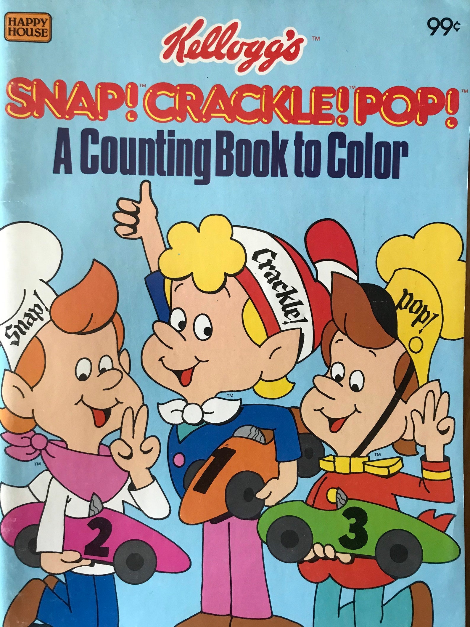 Kelloggs Snap Crackle Pop A Counting Book To Color 1984 Etsy