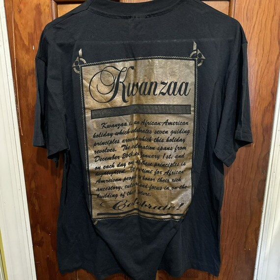 Vintage Kwanza T Shirt Size L SS 1980’s - image 4