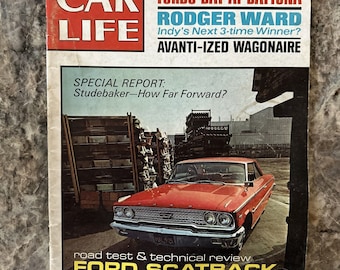 Magazine Car Life Juin 1963 Ford à Daytona, Rodger Ward, Avanti Wagonaire