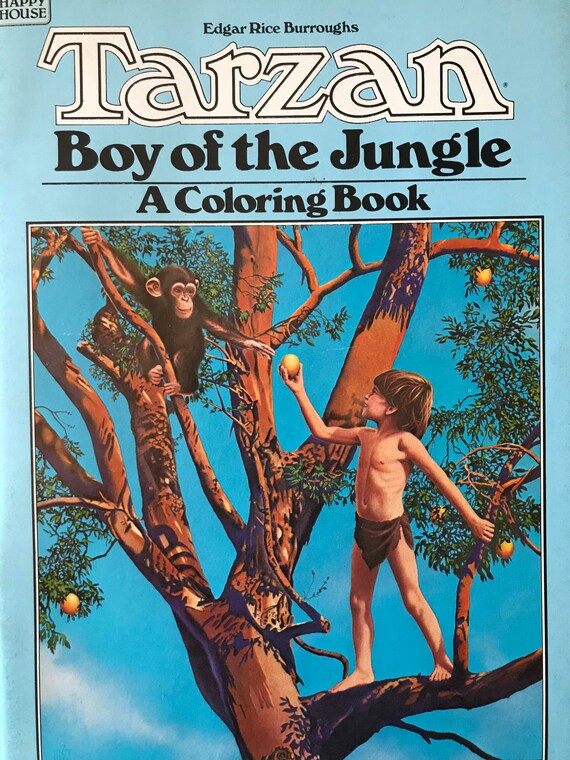 Tarzan Boy of the Jungle A Coloring Book 1984 Etsy