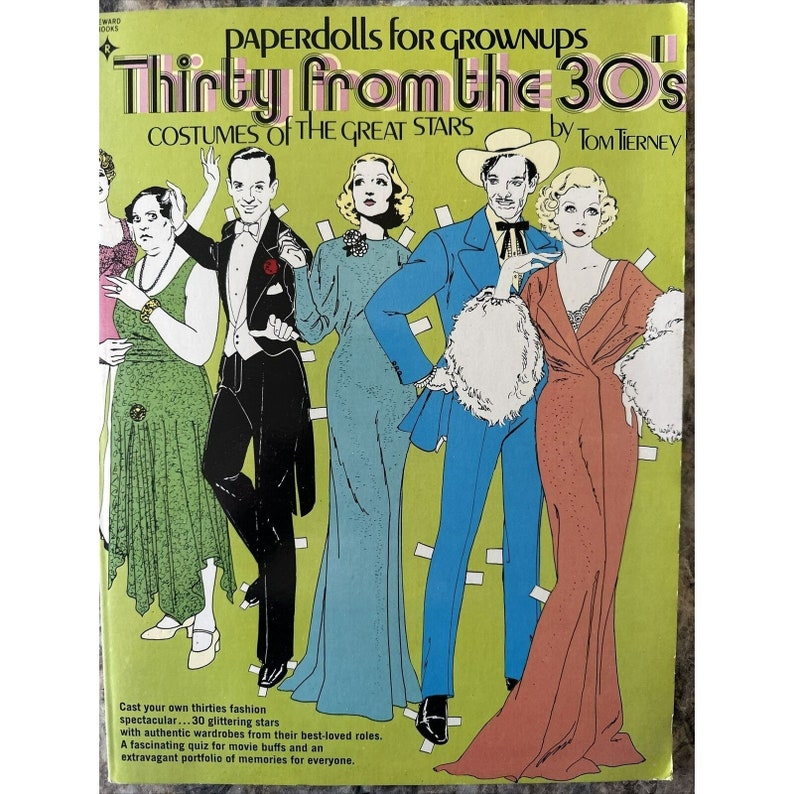 Thirty From the 30's Paper Dolls for Grown Ups Tom Tierney Etsy