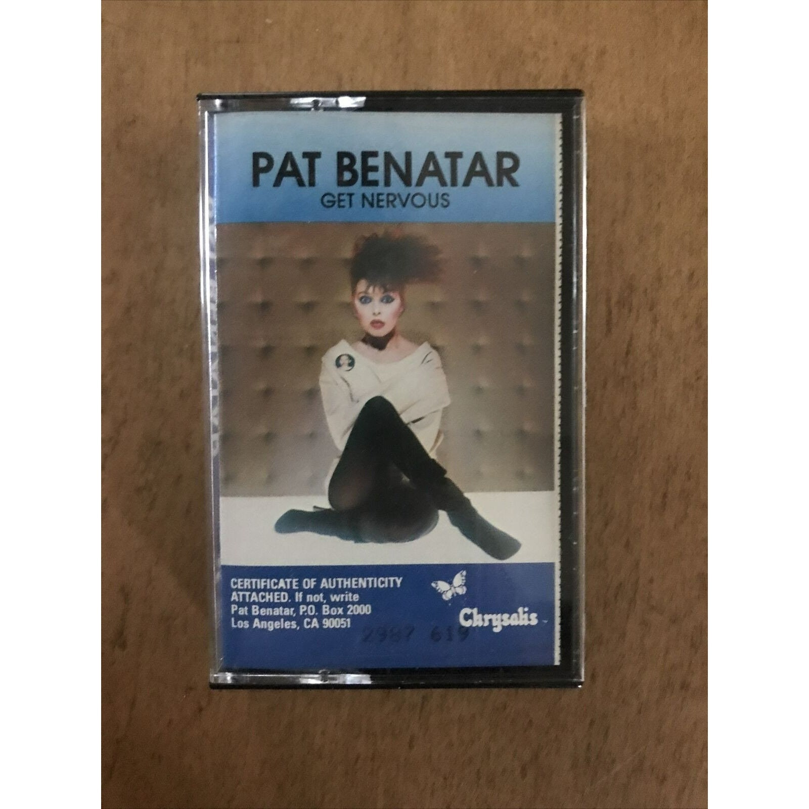 T-shirt Vintage Pat Benatar Get Nervous 1982 - Coton Noir, Taille Réelle, Neuf Avec étiquettes