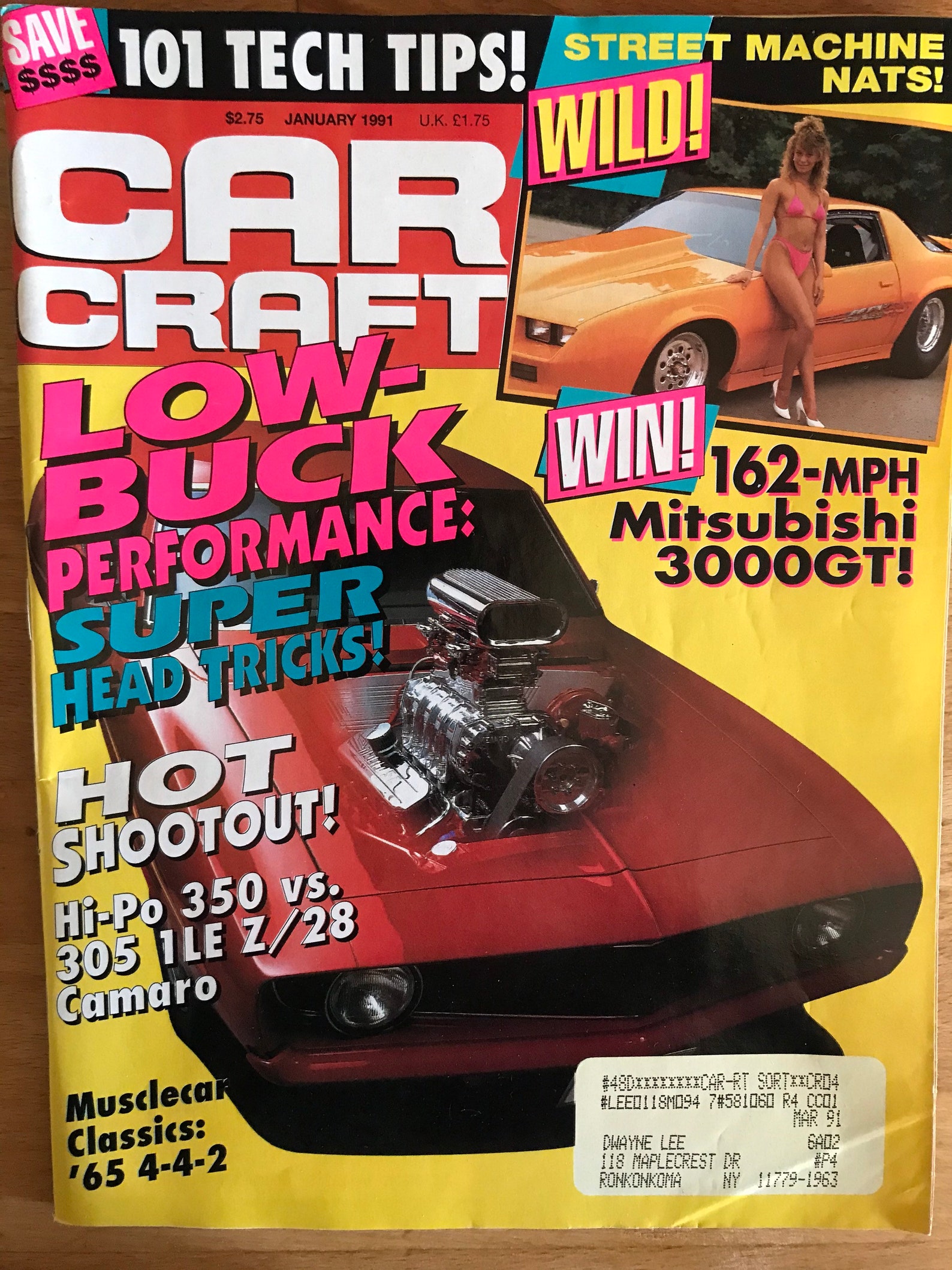 Car Craft Magazine January 1991 Etsy
