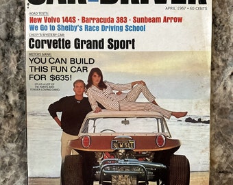 Vintage frühere Ausgabe des Car and Driver Magazine April 1967