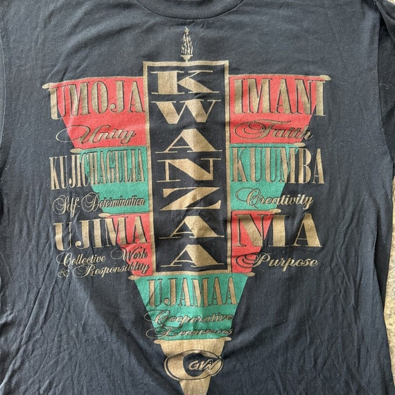 Vintage Kwanza T Shirt Size L SS 1980’s - image 1
