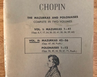 Lea Pocket Scores Chopin The Mazurkas And Polonaises Complete In Two Volumes 1962