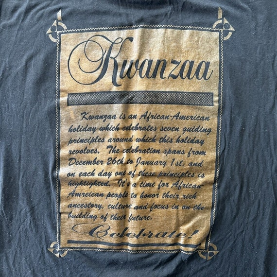 Vintage Kwanza T Shirt Size L SS 1980’s - image 2
