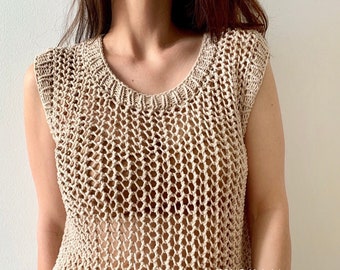 Sunlit Lace Knit Top Knitting Pattern: Relaxing Creative Process | Elegant yet simple top | PDF with Video