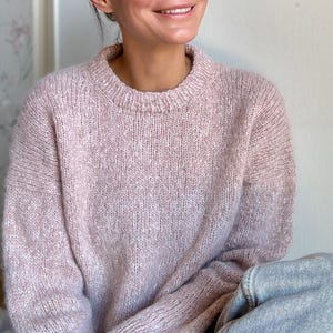 Drop in Dream-trui-breipatroon voor beginners met videotutorial (Eng, De, Fr).